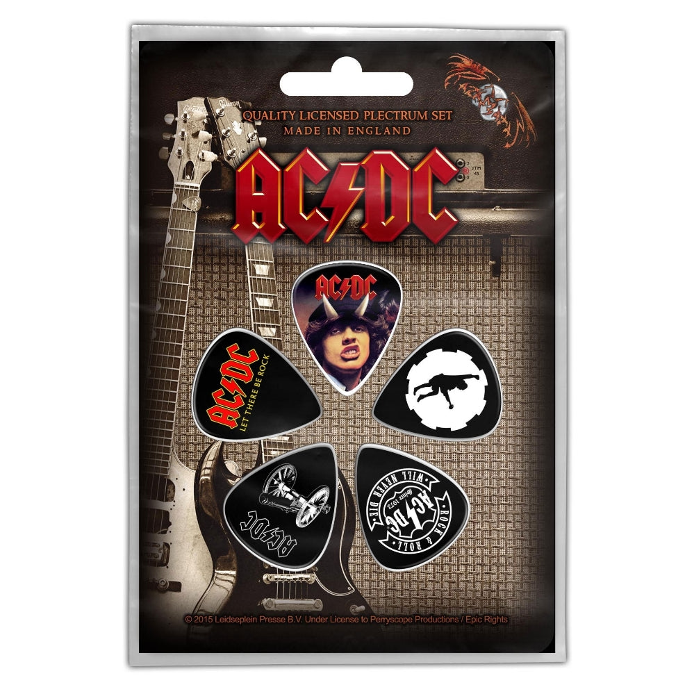 AC/DC - Highway / For Those / Let There - Guitar Pick Set - Razamataz