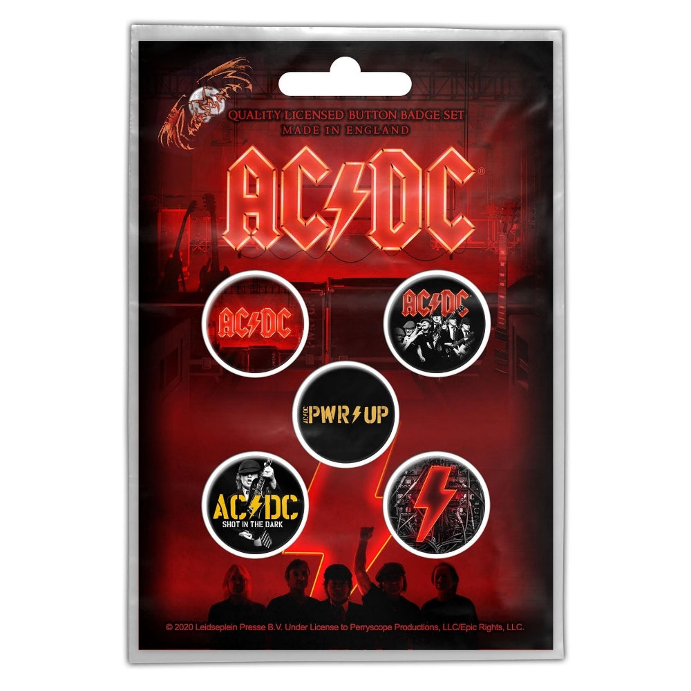 AC/DC - Pwr Up - BUTTON BADGE SET - Razamataz