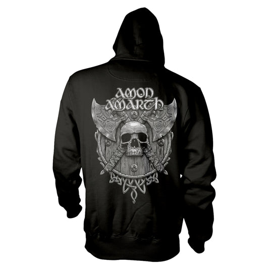 Amon Amarth - Grey Skull - Hooded Sweat Shirt - PHD - Image 2