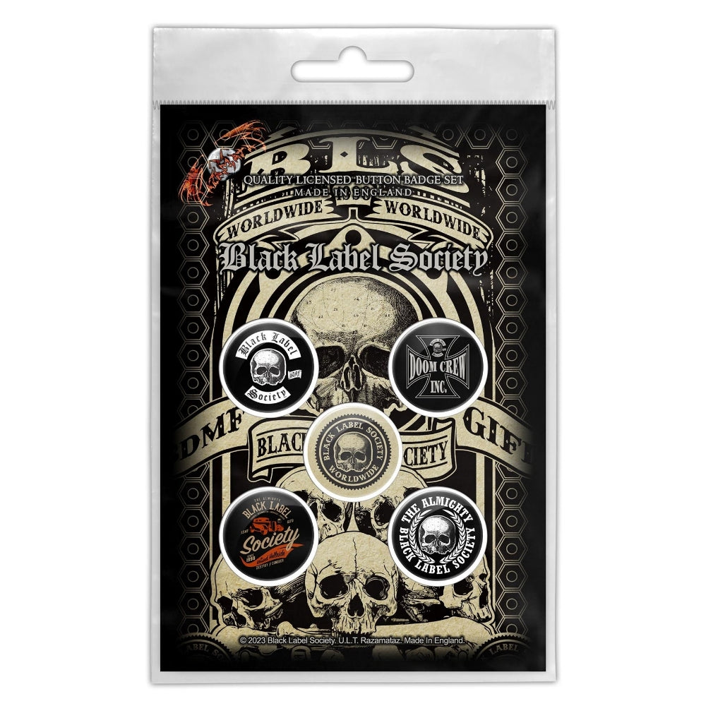 Black Label Society - Worldwide - BUTTON BADGE SET - Razamataz
