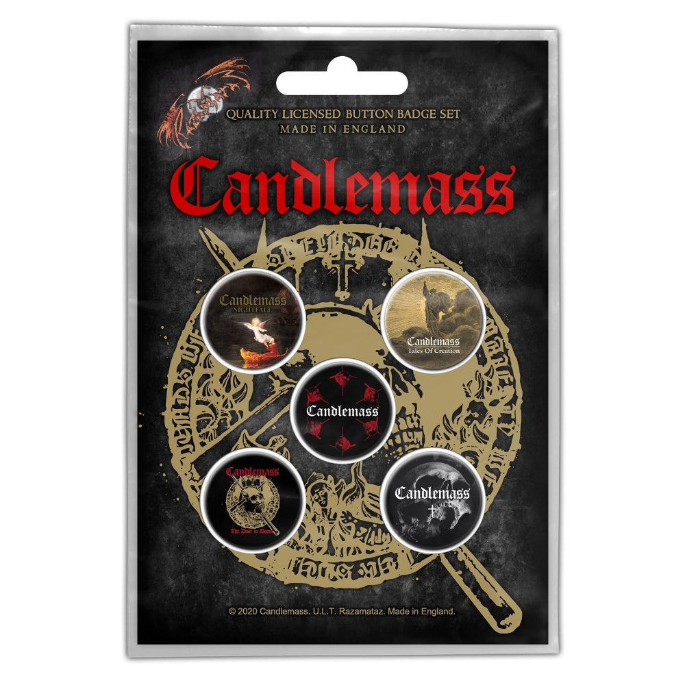 Candlemass - The Door To Doom - BUTTON BADGE SET - Razamataz