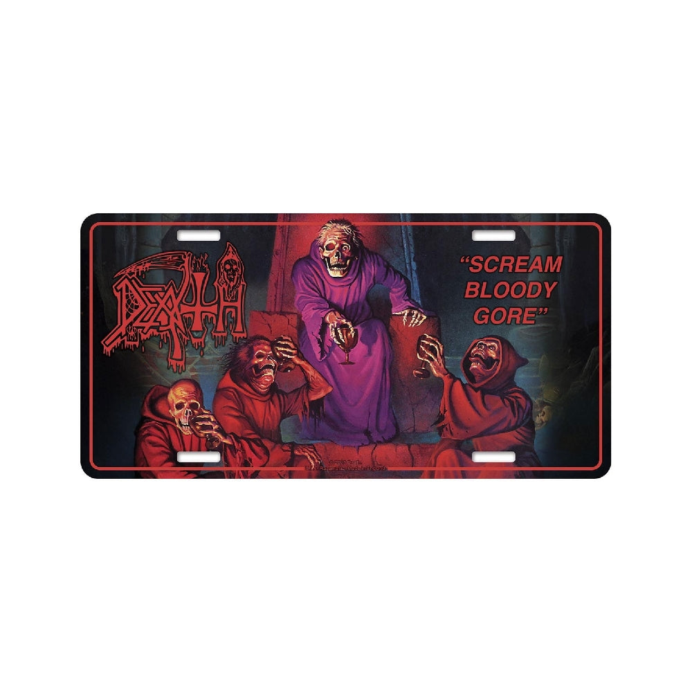 Death - Scream Bloody Gore - License plate - Razamataz