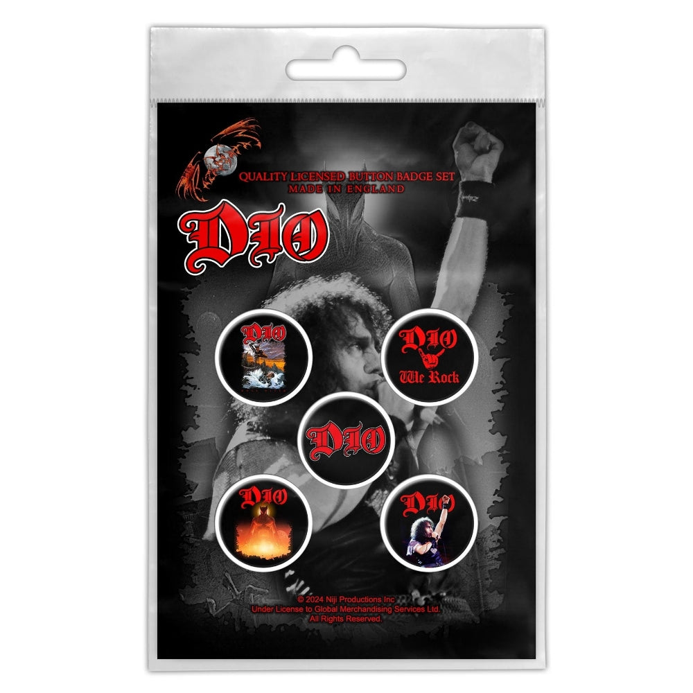 Dio - We Rock - BUTTON BADGE SET - Razamataz