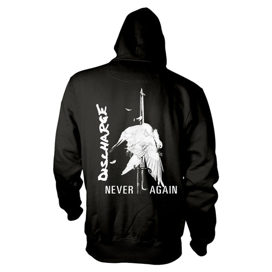 Discharge - Never Again - Hooded Sweat Shirt - PHD - Image 2