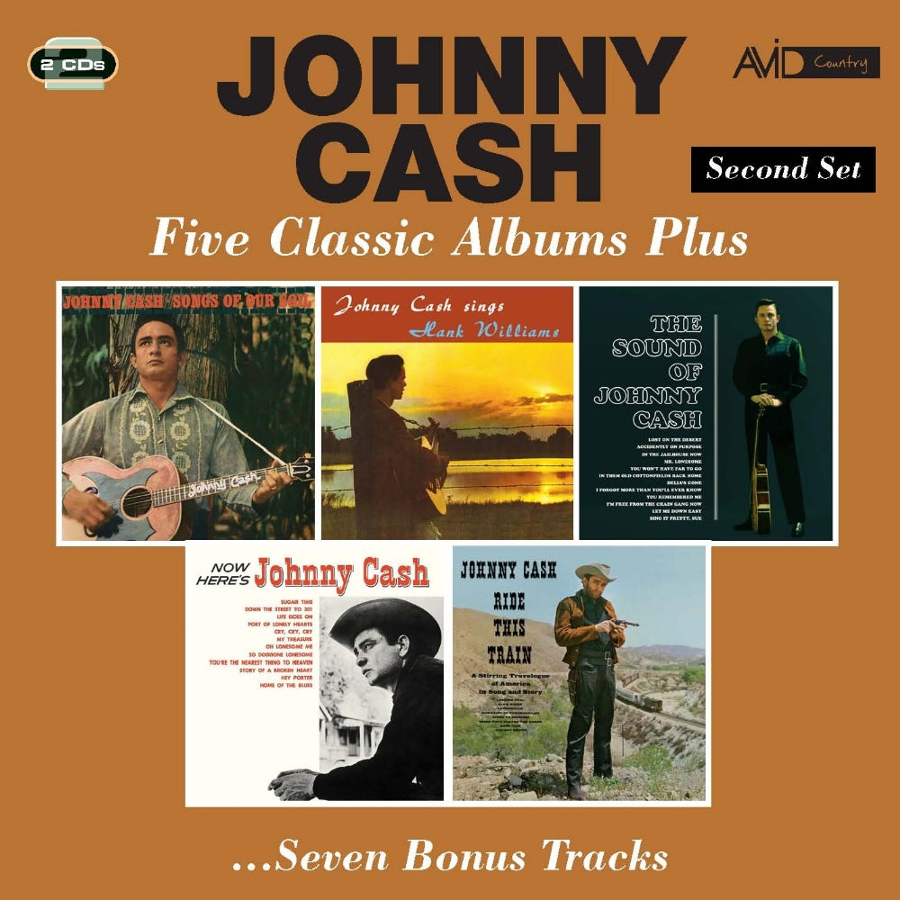Johnny Cash - Five Classic Albums Plus Seven Bonus Tracks - 2CD BOX - Avid Country Records
