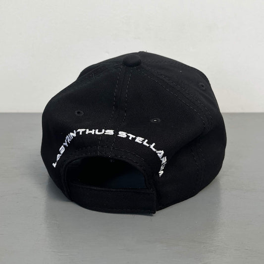 Labyrinthus Stellarum - White Logo Black Cap - BASEBALL CAP - Archivist Records - Image 2