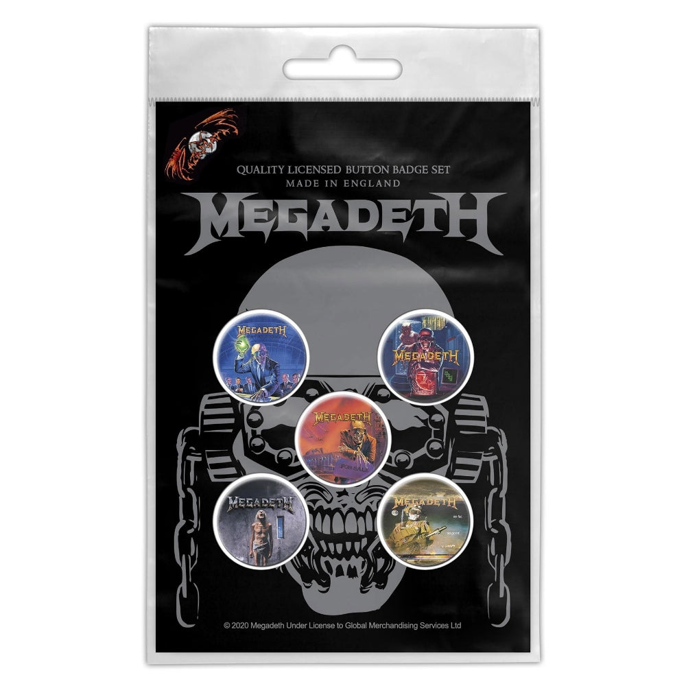 Megadeth - Vic Rattlehead - BUTTON BADGE SET - Razamataz