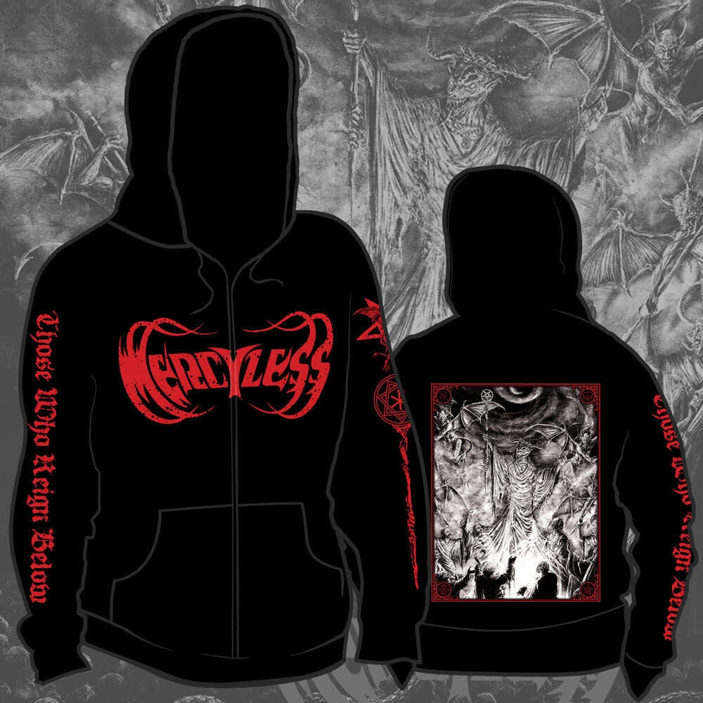 Mercyless - Those Who Reign Below - Hooded Sweat Shirt Zip - Osmose Productions
