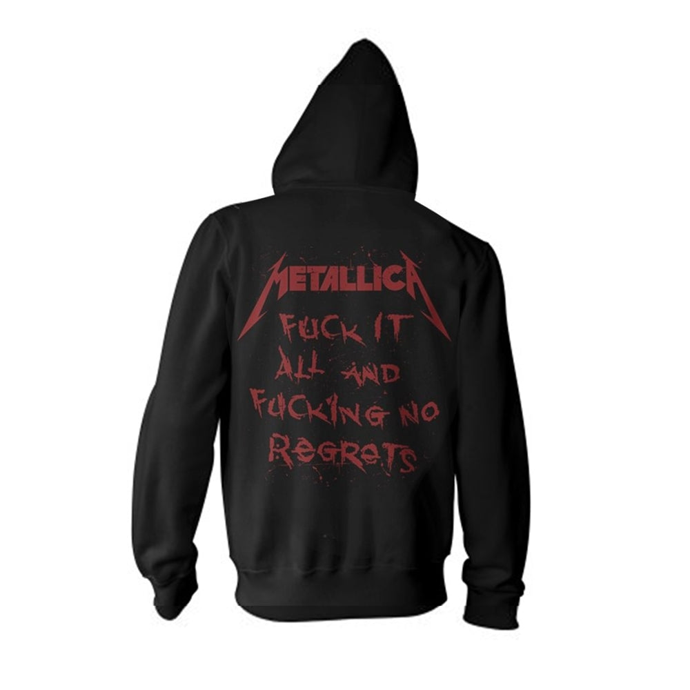Metallica - No Regrets - Hooded Sweat Shirt Zip - PHD - Image 2