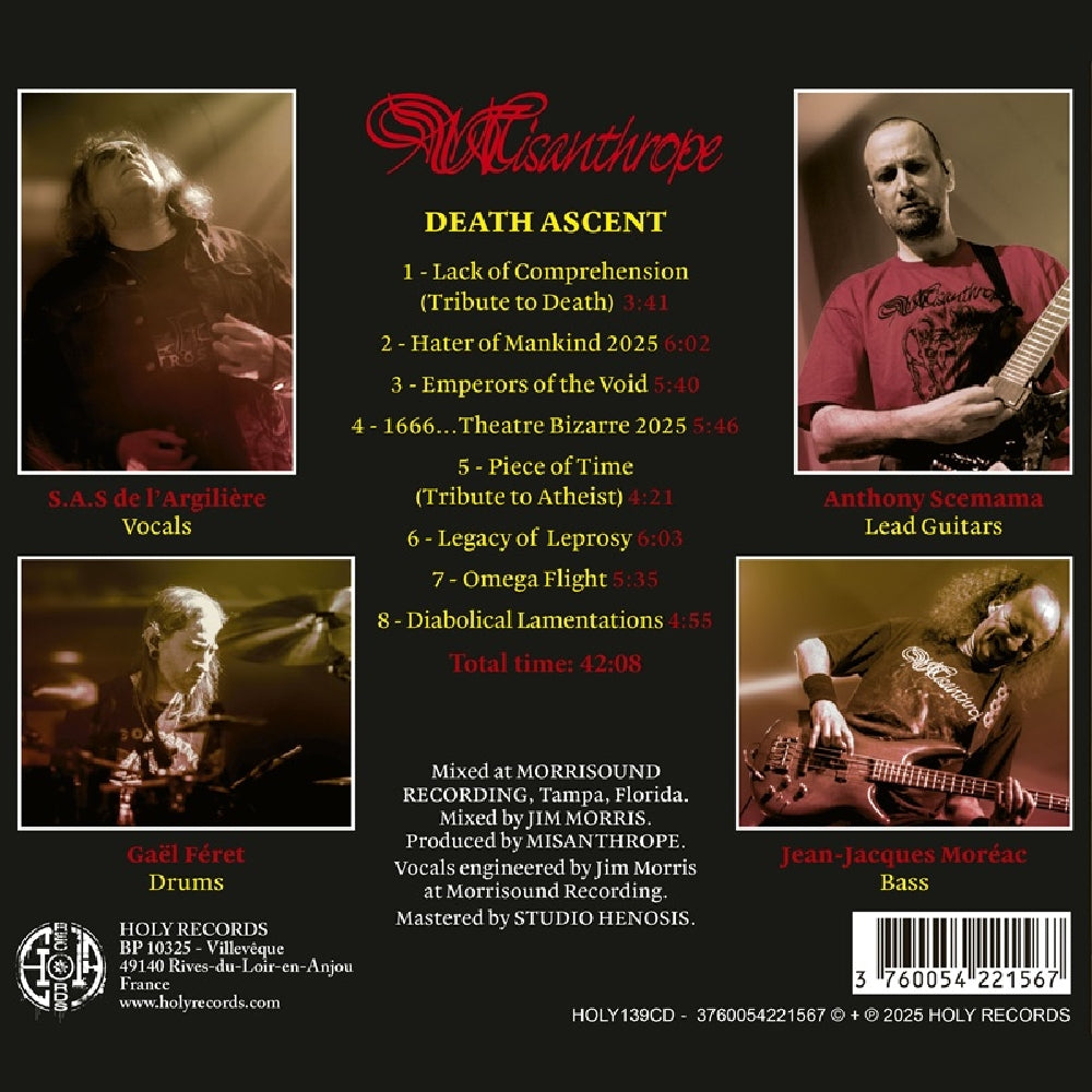Misanthrope - Death Ascent - CD DIGIPAK - Holy Records - Image 3