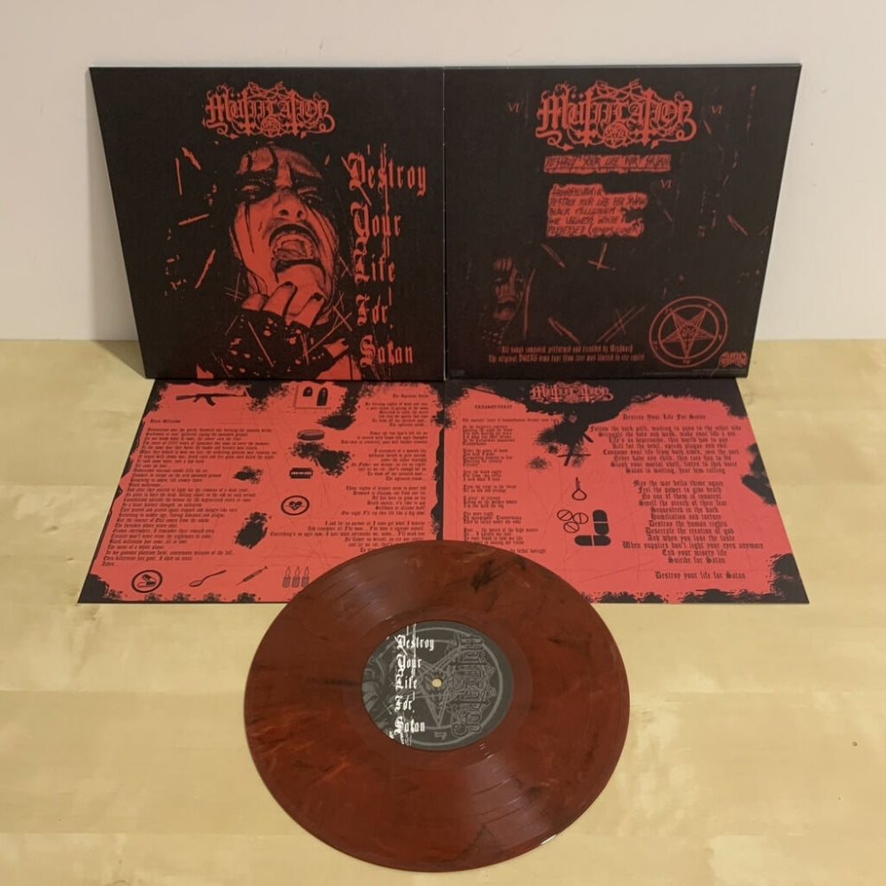 Mutiilation - Destroy Your Life For Satan - 10" coloured vinyl - Osmose Productions - Image 2