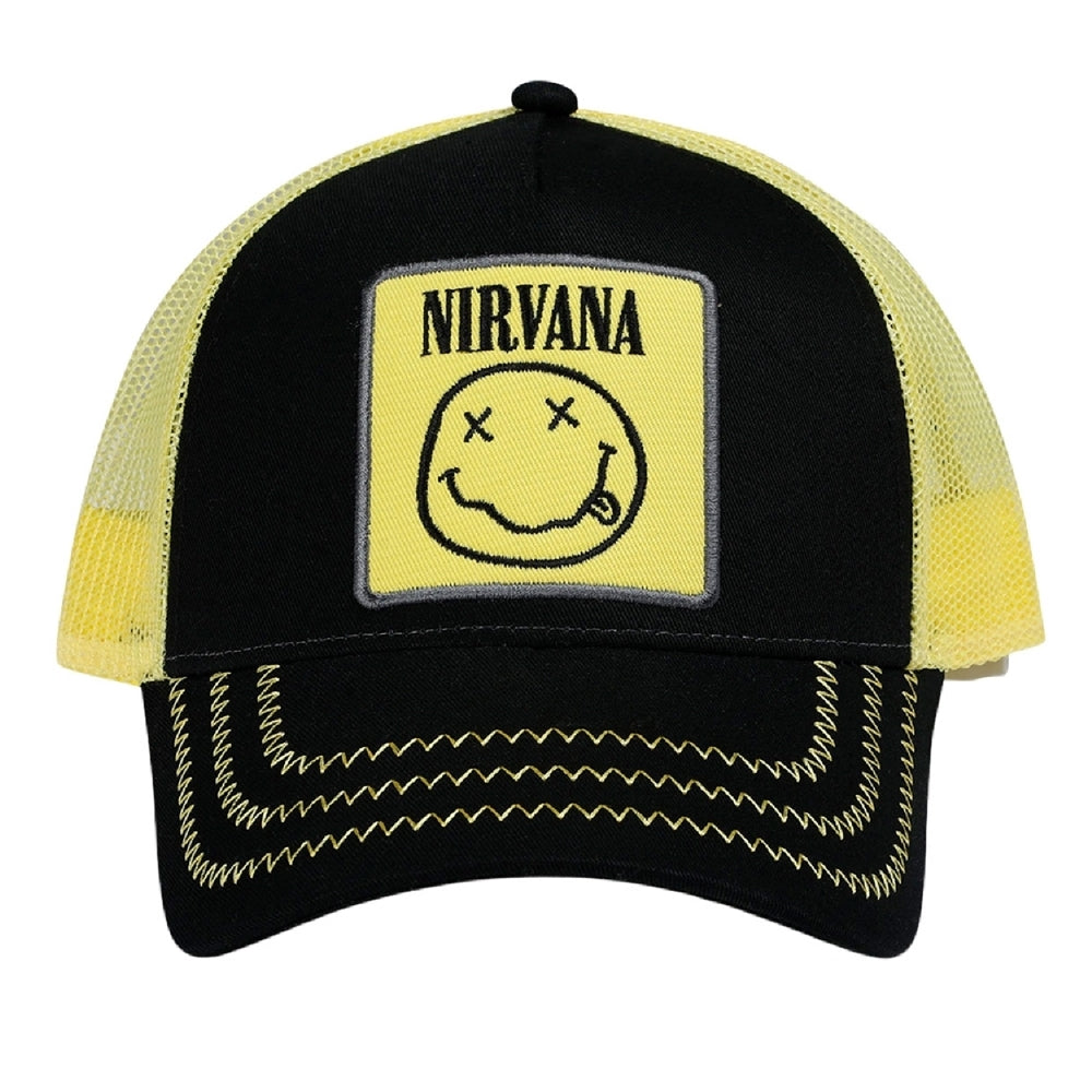 Nirvana - Patch Logo Trucker - BASEBALL CAP - Amplified