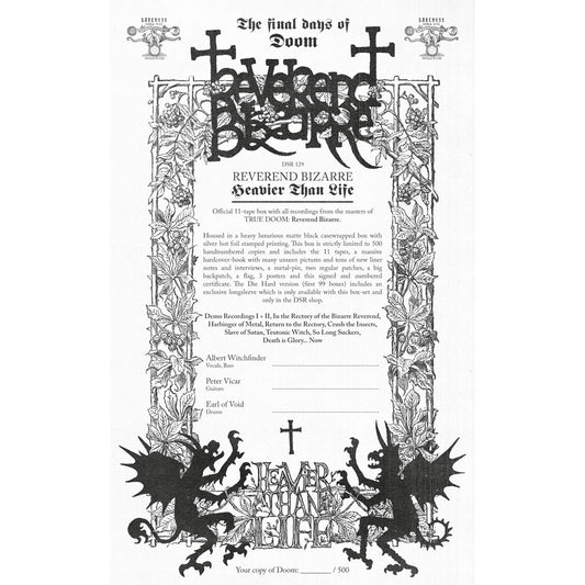 Reverend Bizarre - Heavier Than Life - CASSETTE BOXSET - Darkness Shall Rise - Image 2