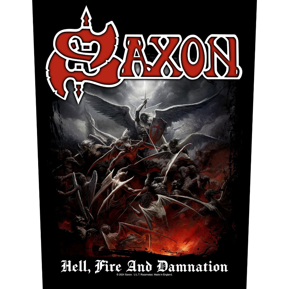 Saxon - Hell, Fire And Damnation - BACKPATCH - Razamataz