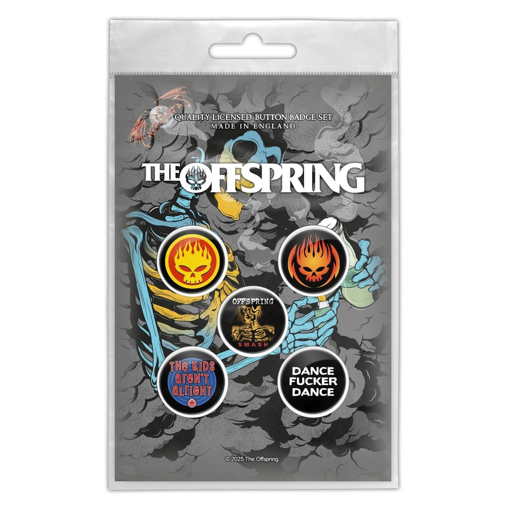 The Offspring - Skeleton Molotov - BUTTON BADGE SET - Razamataz
