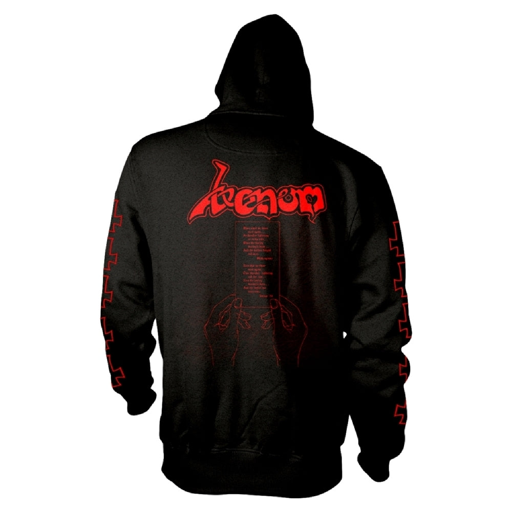 Venom - At War With Satan (Red) - Hooded Sweat Shirt Zip - PHD - Image 2