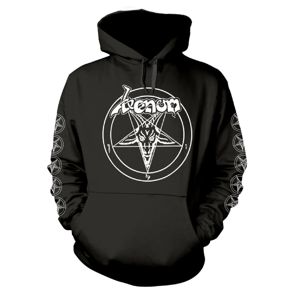Venom - Baphomet Pentagram (White) - Hooded Sweat Shirt - PHD