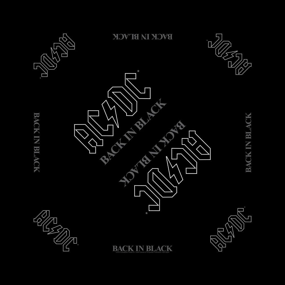 AC/DC - Back In Black - Bandana - Razamataz