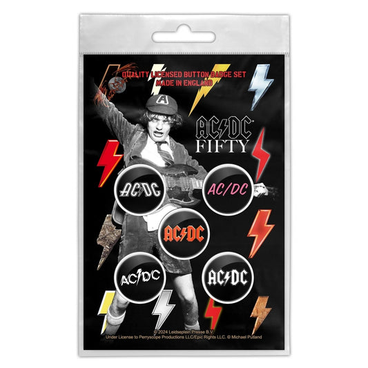 AC/DC - Bolt Array - BUTTON BADGE SET - Razamataz