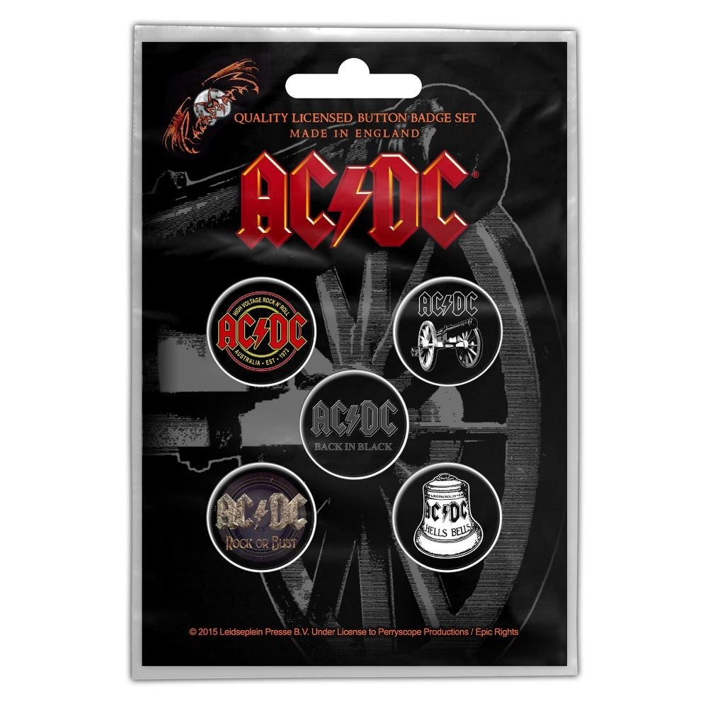 AC/DC - For Those About To Rock - BUTTON BADGE SET - Razamataz