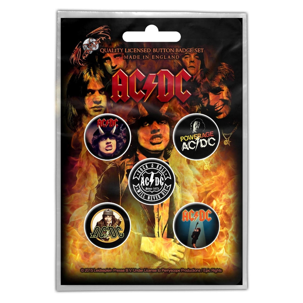 AC/DC - Highway To Hell - BUTTON BADGE SET - Razamataz