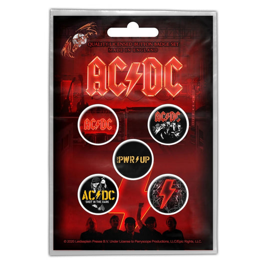 AC/DC - Pwr Up - BUTTON BADGE SET - Razamataz