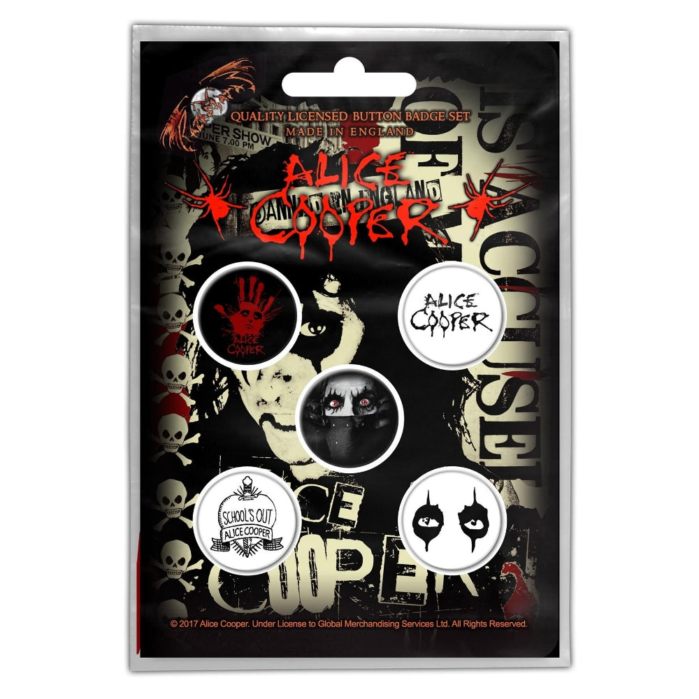 Alice Cooper - Eyes - BUTTON BADGE SET - Razamataz