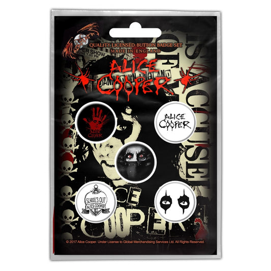 Alice Cooper - Eyes - BUTTON BADGE SET - Razamataz