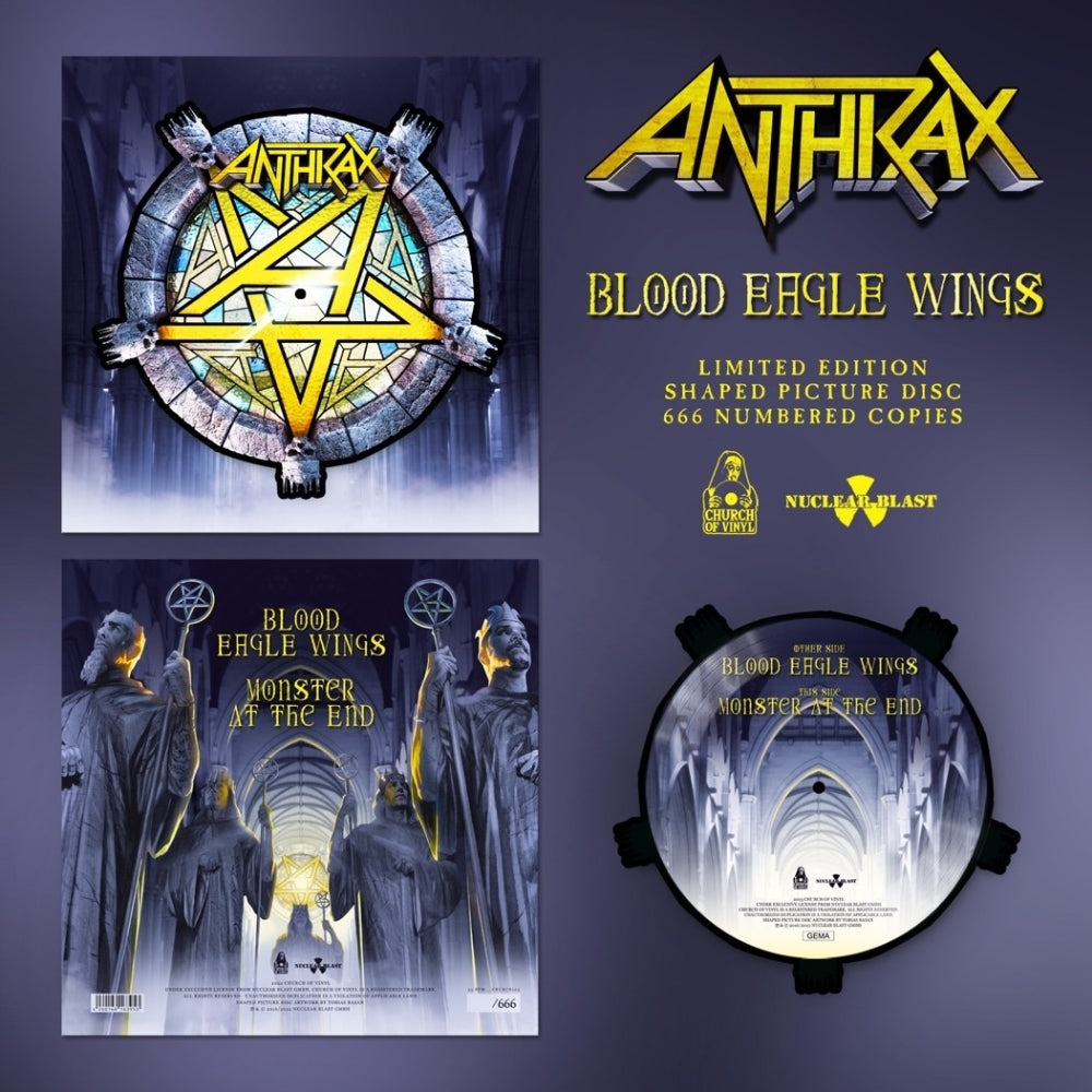 Anthrax - Blood Eagle Wings - SHAPED VINYL - Church Of Vinyl