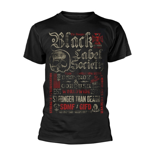 Black Label Society - Destroy & Conquer - T-shirt - PHD
