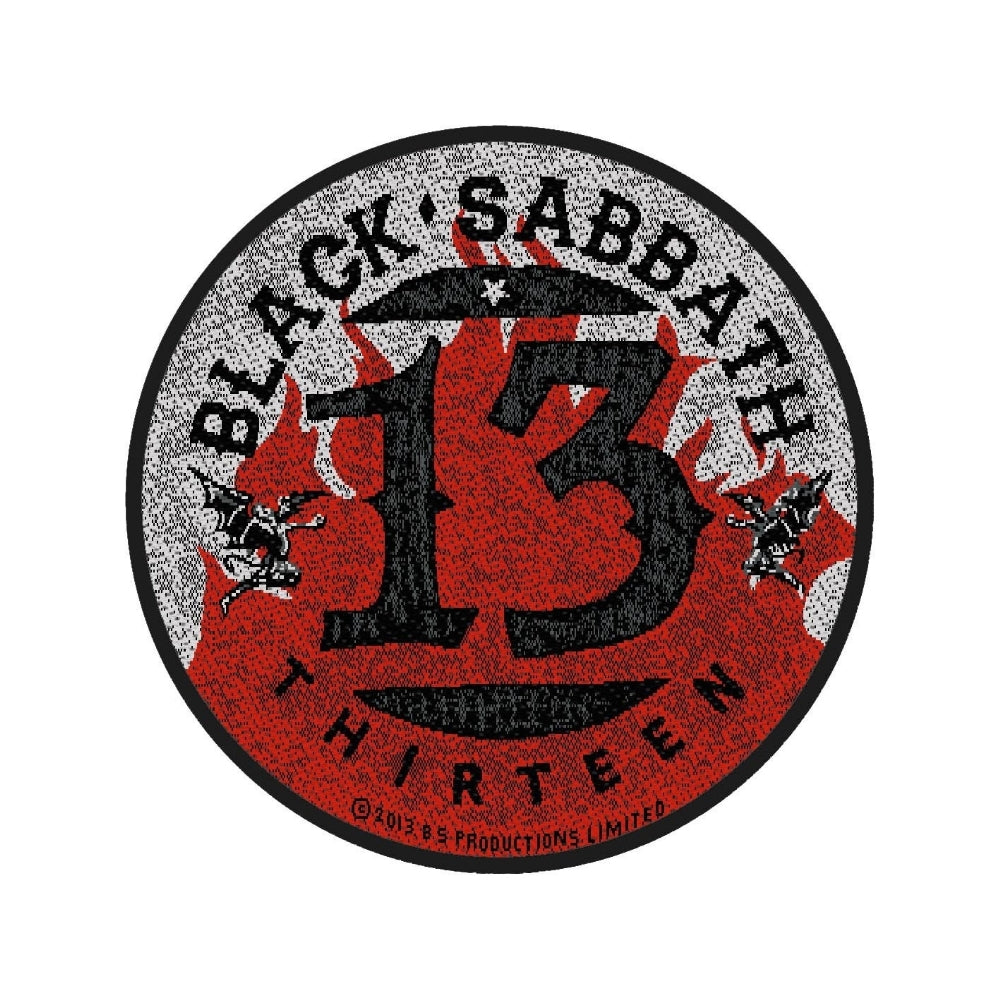 Black Sabbath - 13 / Flames Circular - Patch - Razamataz