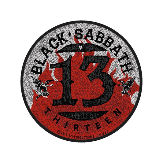 Black Sabbath - 13 / Flames Circular - Patch - Razamataz