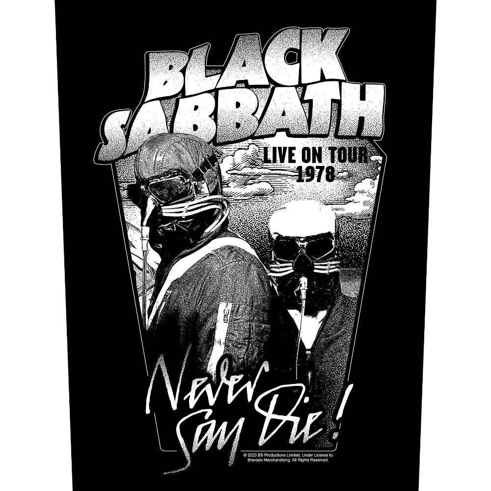 Black Sabbath - Never Say Die - BACKPATCH - Razamataz