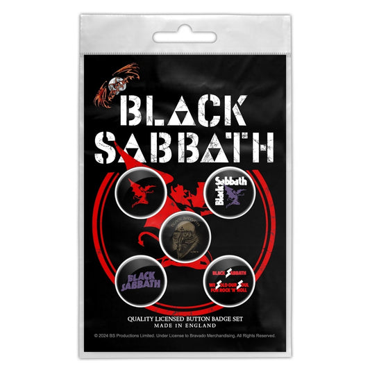 Black Sabbath - Red Devil - BUTTON BADGE SET - Razamataz