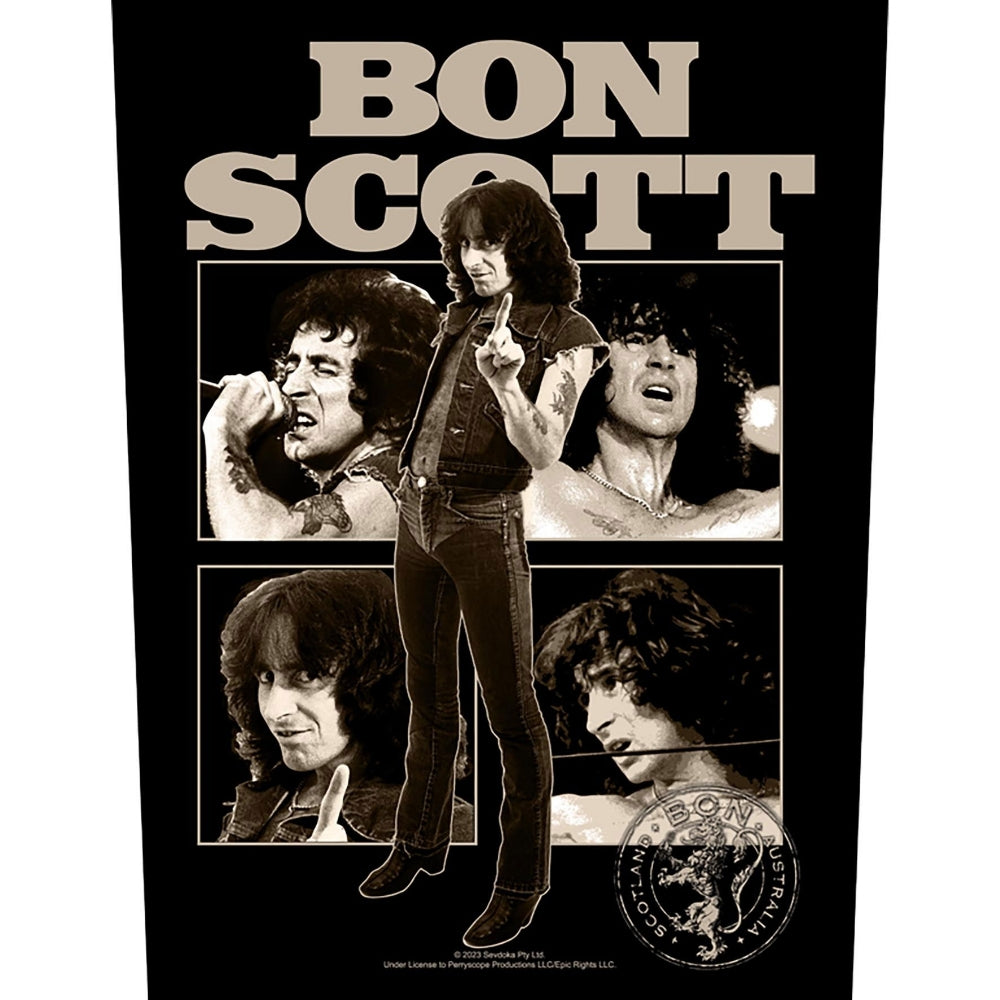 Bon Scott - Collage - BACKPATCH - Razamataz