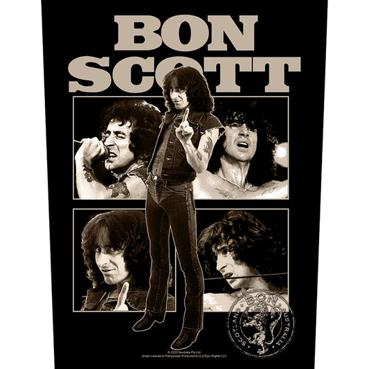Bon Scott - Collage - BACKPATCH - Razamataz