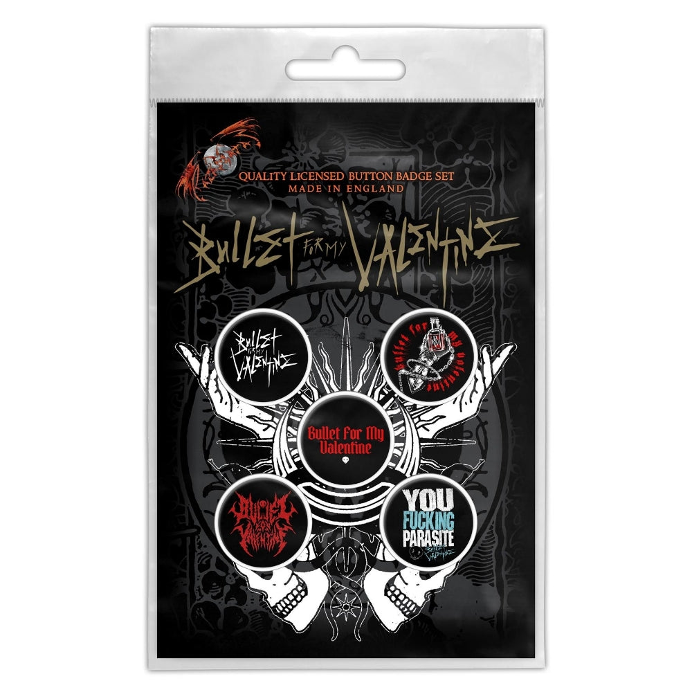 Bullet For My Valentine - Logo - BUTTON BADGE SET - Razamataz