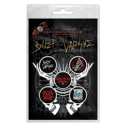 Bullet For My Valentine - Logo - BUTTON BADGE SET - Razamataz