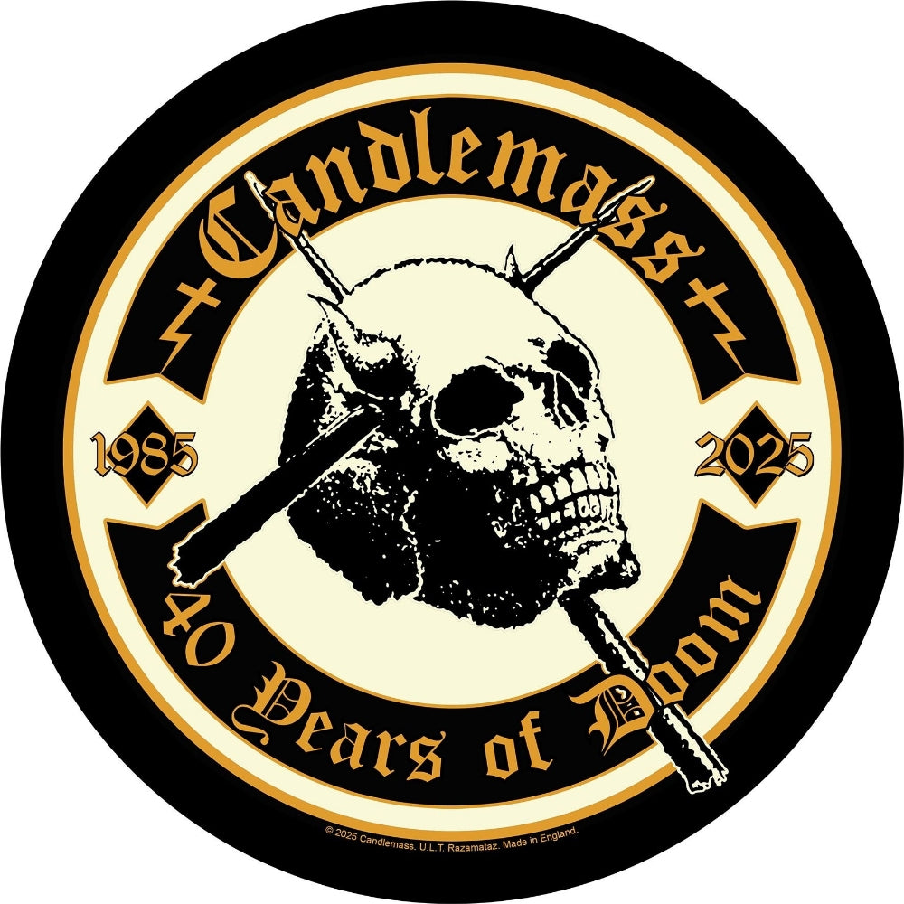 Candlemass - 40 Years Of Doom - BACKPATCH - Razamataz