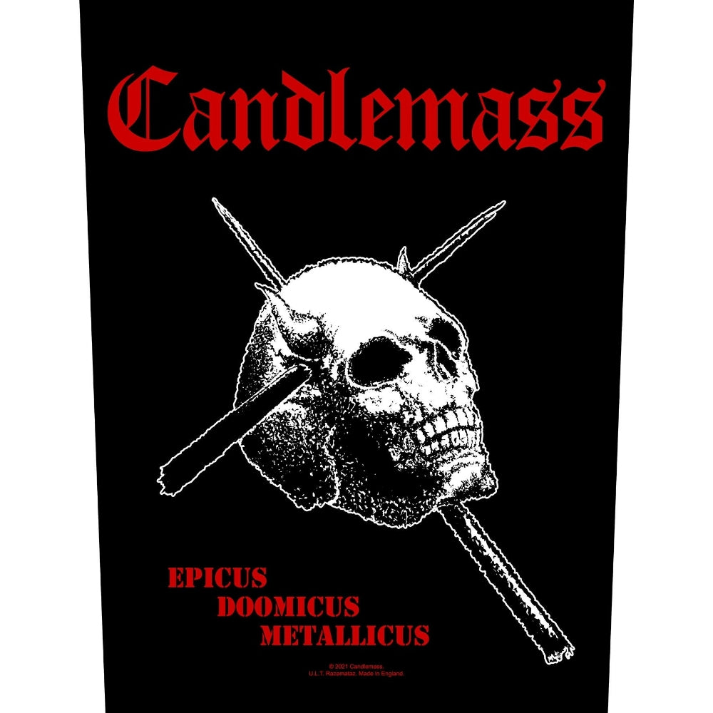 Candlemass - Epicus Doomicus Metallicus - BACKPATCH - Razamataz