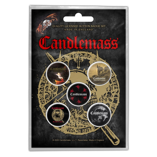 Candlemass - The Door To Doom - BUTTON BADGE SET - Razamataz