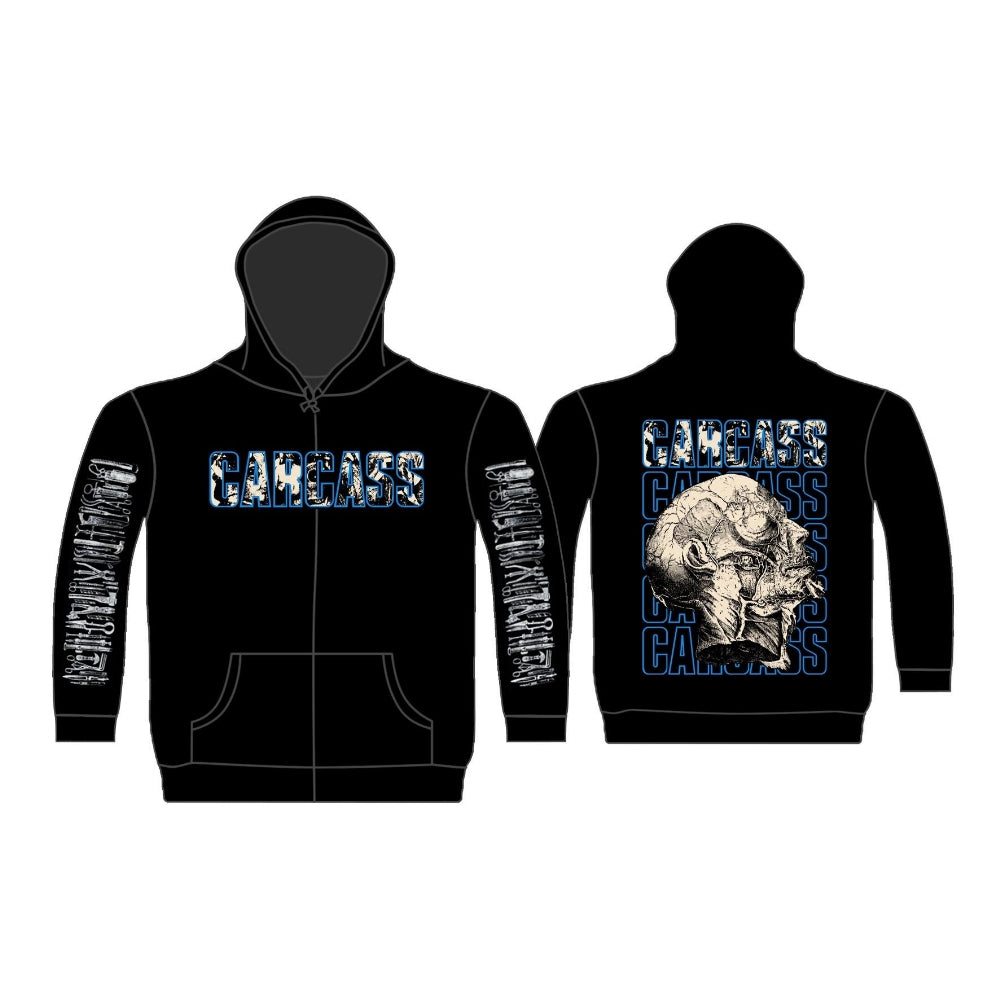 Carcass - Necro Head - Hooded Sweat Shirt Zip - Razamataz