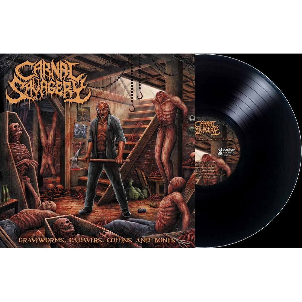 Carnal Savagery - Graveworms, Cadavers, Coffins And Bones - LP - Moribund Records