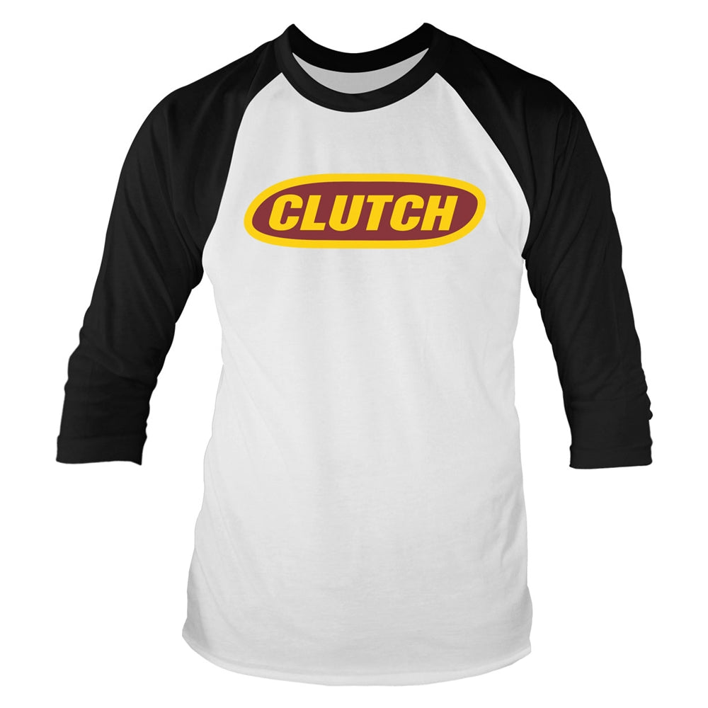 Clutch - Classic Logo (whte/black) - Baseball Shirt 3/4 Sleeve - PHD