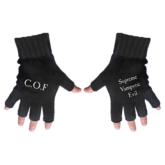 Cradle Of Filth - COF / Supreme Vampyric Evil - FINGERLESS GLOVES - Razamataz