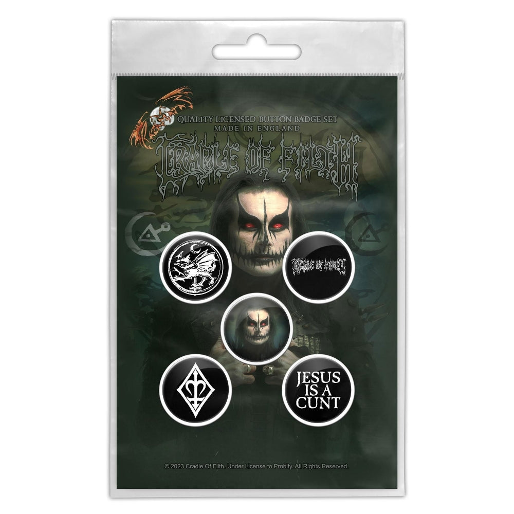 Cradle Of Filth - Hammer Of The Witches / Dani - BUTTON BADGE SET - Razamataz