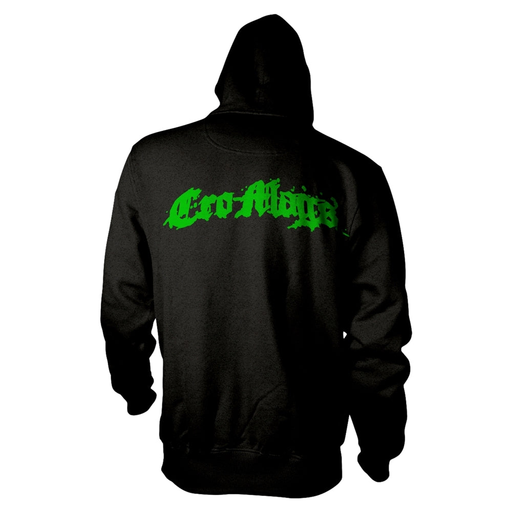 Cro-Mags - Green Logo - Hooded Sweat Shirt Zip - PHD - Image 2
