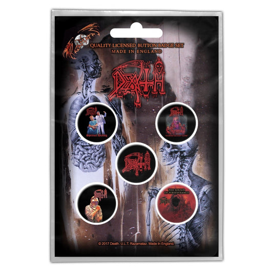 Death - Albums - BUTTON BADGE SET - Razamataz