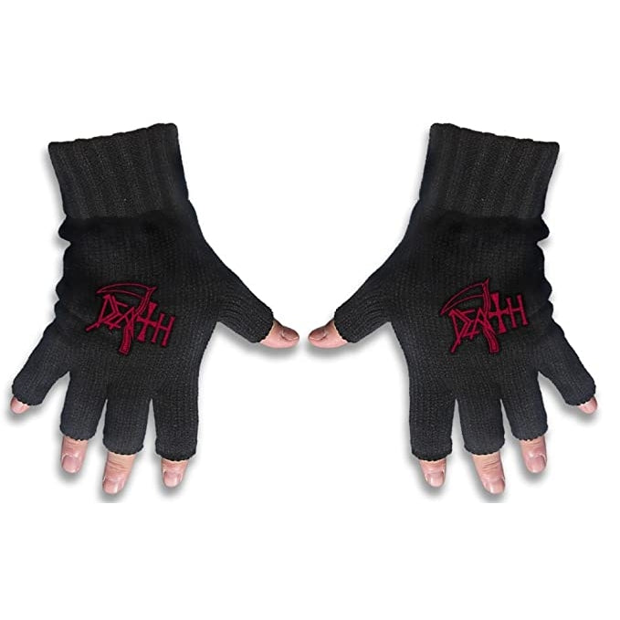 Death - Logo - FINGERLESS GLOVES - Razamataz