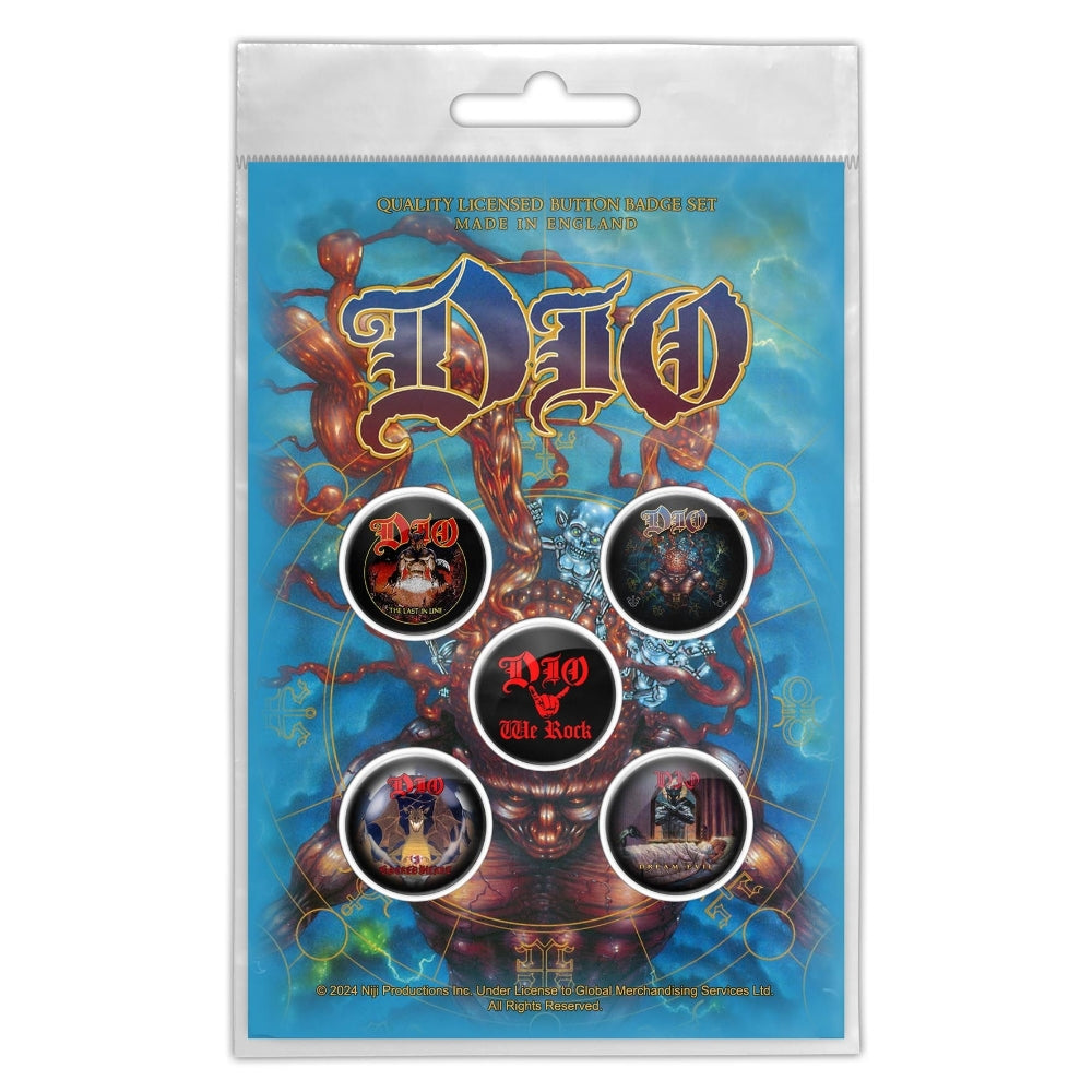 Dio - Strange Highways - BUTTON BADGE SET - Razamataz